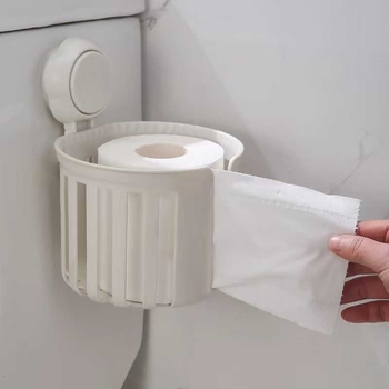 Držač za toaletni papir sa usisnom čašom, zidni bez bušenja, dispenser za papir u kupaonici