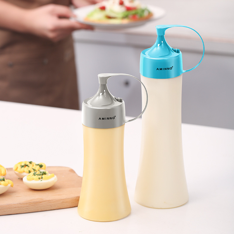 AMINNO PE plastična boca za začine s oštrim vrhom – za umake, kremu, preljev za salatu i džem – 600 ml