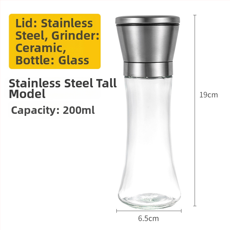 Ručný mlynček na korenie pre čierne a biele korenie – praktická kuchynská fľaštička na korenie