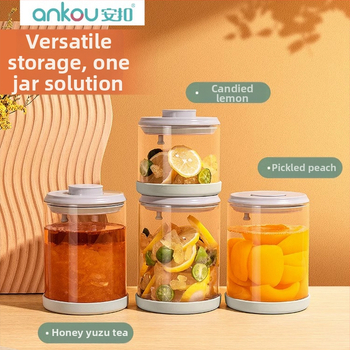ANKOU staklena posuda za med, prehrambena kvaliteta, otporna na vlagu, hermetički zatvorena, kapacitet 1200 ml