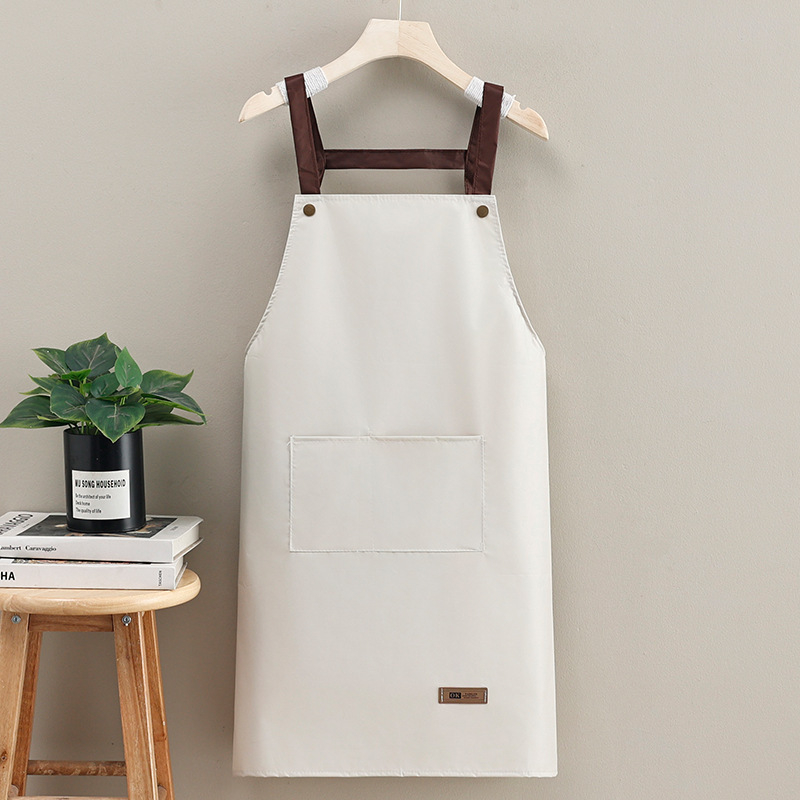 Vodootporna i otporna na masnoće, bez rukava kuhinjska pregača za muškarce i žene, jednobojna, s velikim džepom, jednostavan moderan dizajn.