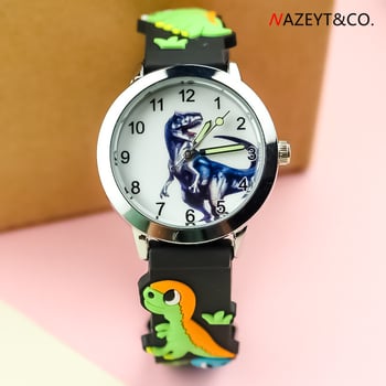 Dječji silikon sat s 3D dinosaurem, crtani dizajn