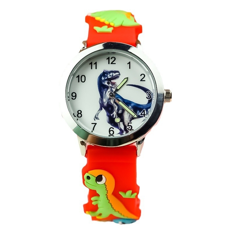 Dječji silikon sat s 3D dinosaurem, crtani dizajn