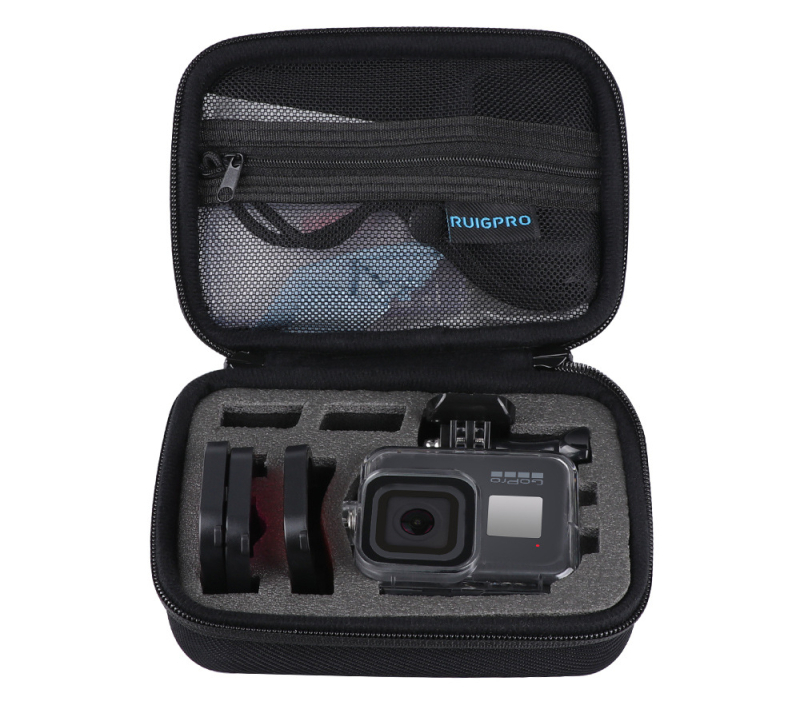 GoPro Hero8 Black kiegészítőket tartalmazó készlet: víz alatti ház, szűrők, tárolótáska, edzett üveg kijelzővédő