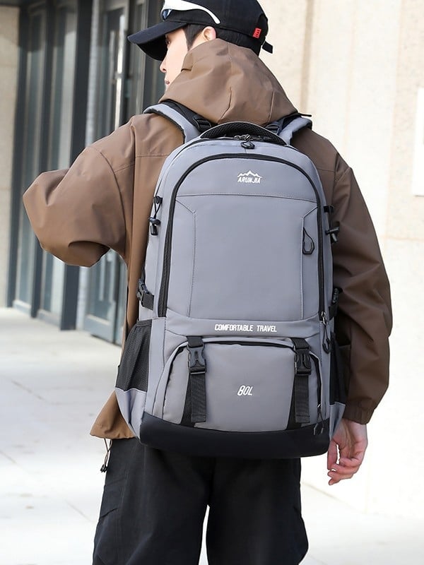 Nový outdoorový batoh pre turistiku s veľkou kapacitou na dlhé cesty, unisex, nepremokavý nylon