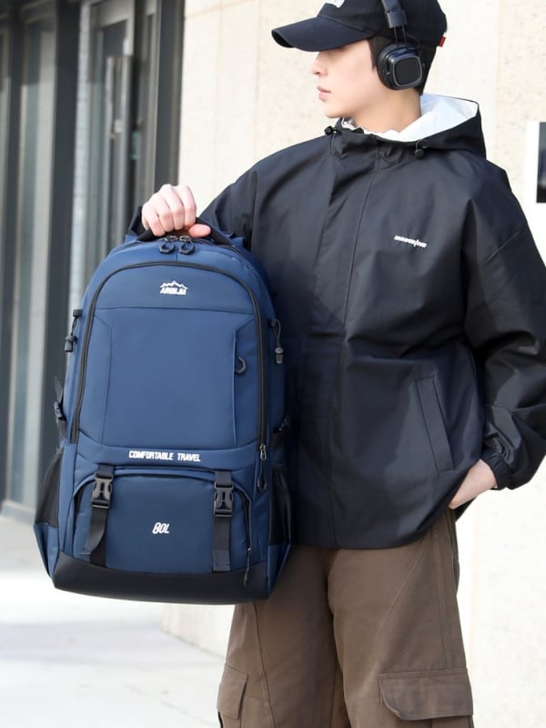 Nový outdoorový batoh pre turistiku s veľkou kapacitou na dlhé cesty, unisex, nepremokavý nylon