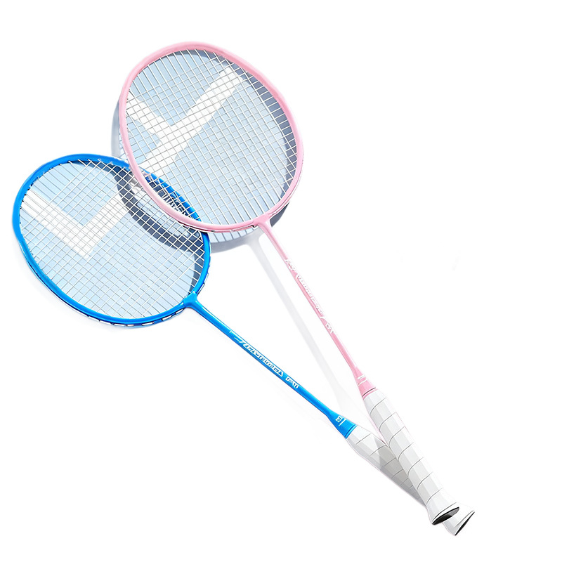 Platinasta badminton raketa za napredne početnike, visoka elastičnost i trajnost, karbonska vlakna, muški i ženski set — singl i dvostruka, profesionalna ultralaka raketa