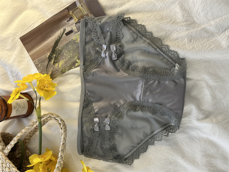 Francuske saten mrežaste čipke bikini gaćice, prozračna