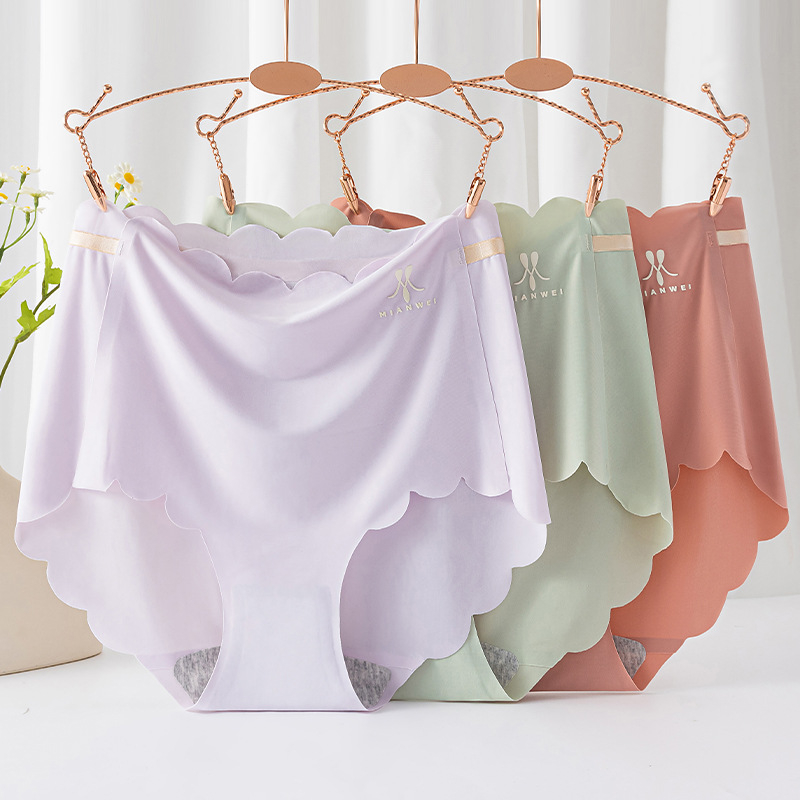Žensko donje rublje od ice silk s visokim strukom, plus veličina, ultra tanko, prozračno za ljeto