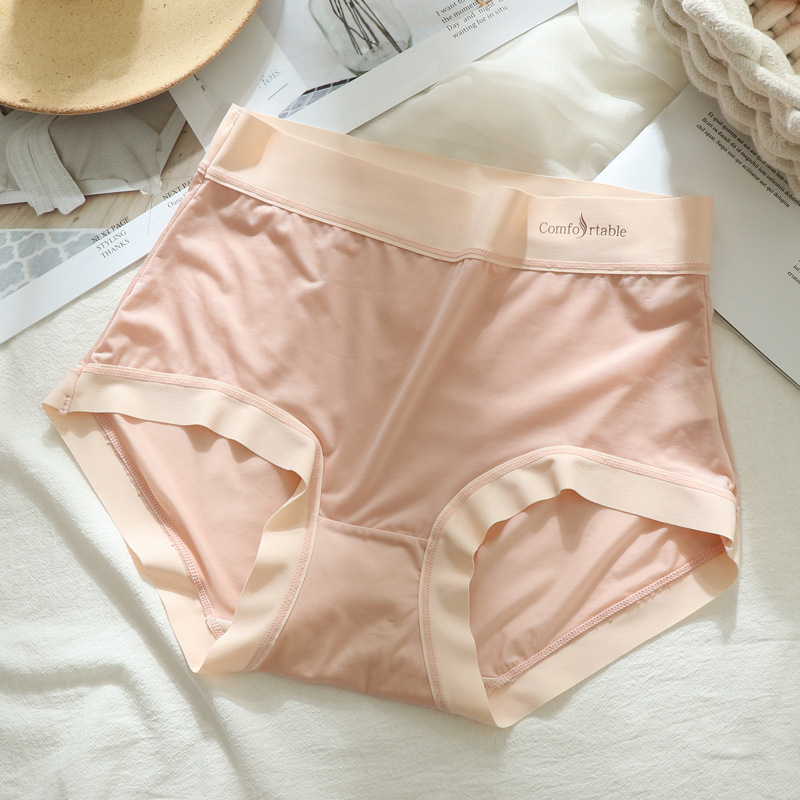 Plus-size jednodelne gaćice od ice silk, visokim strukom, brzo sušeće, bez šavova, oblikovanje trbuha, za fitness i jogu, trokutasti kroj, tanak