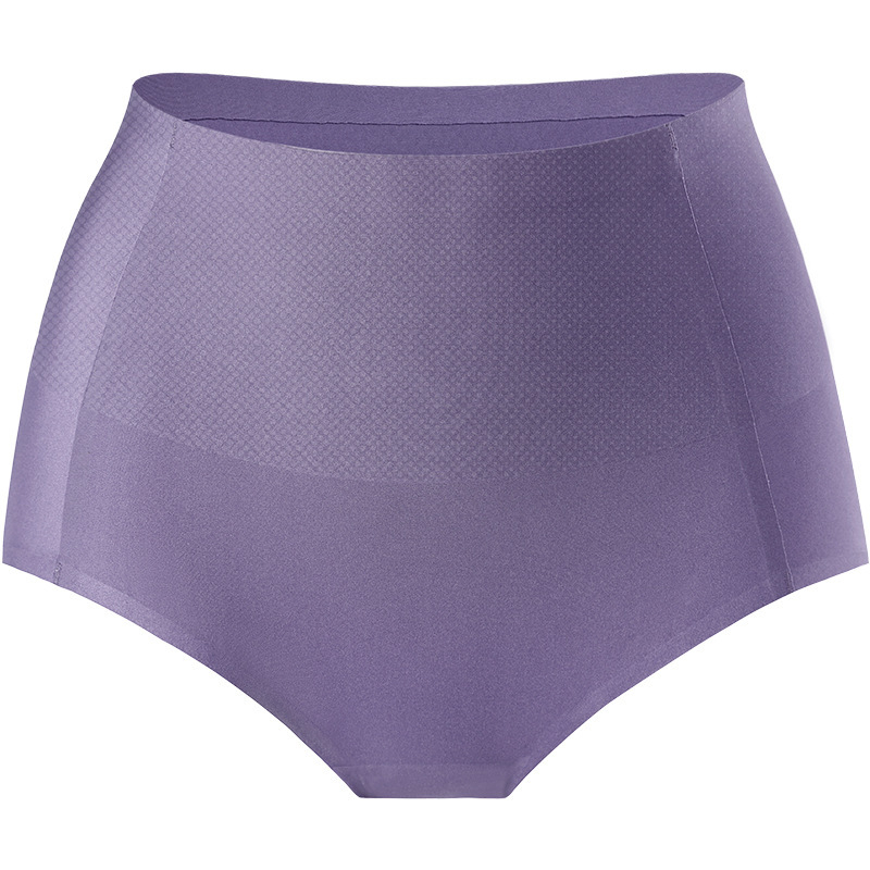 Ženske gaćice od ice silk s visokim strukom, kontrolom trbuha, prozračne tanke, s pamukom ušivenim klinom