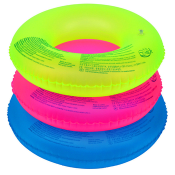 Felnőtt neonfényes fluoreszkáló felfújható úszó gyűrű, vastag PVC, medencébe