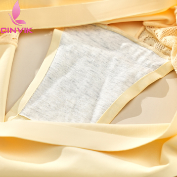 Ženske gaćice s čipkom i prozirnim uzorcima, prozračne Ice Silk, pamukova podstava u području prepona, europska veličina