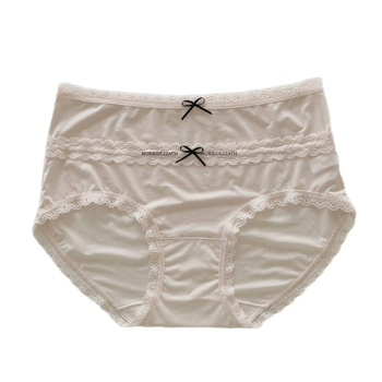 Izuzetno tanke ženske gaćice od ice silk s čipkastim rubom i mašnicom, hip briefs kroj, 7A antibakterijski modal preponska zona