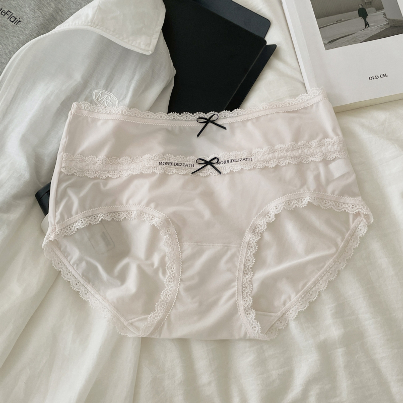 Izuzetno tanke ženske gaćice od ice silk s čipkastim rubom i mašnicom, hip briefs kroj, 7A antibakterijski modal preponska zona