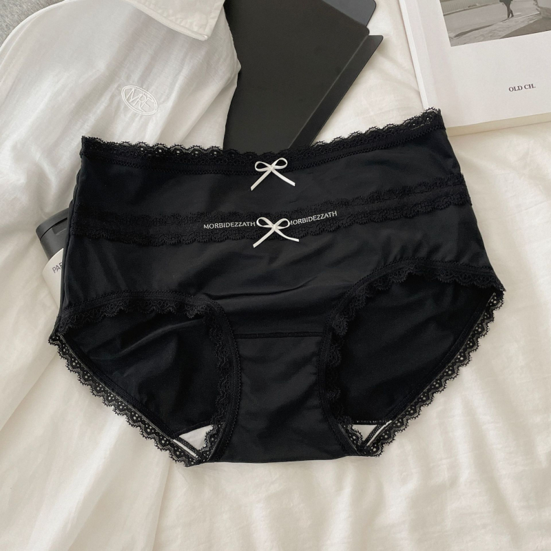Izuzetno tanke ženske gaćice od ice silk s čipkastim rubom i mašnicom, hip briefs kroj, 7A antibakterijski modal preponska zona