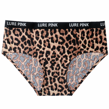 LUREPINK Ženske gaćice s jednostavnim i stilskim uzorkom od Ice Silk, visokoelastične, srednjeg podizanja struka