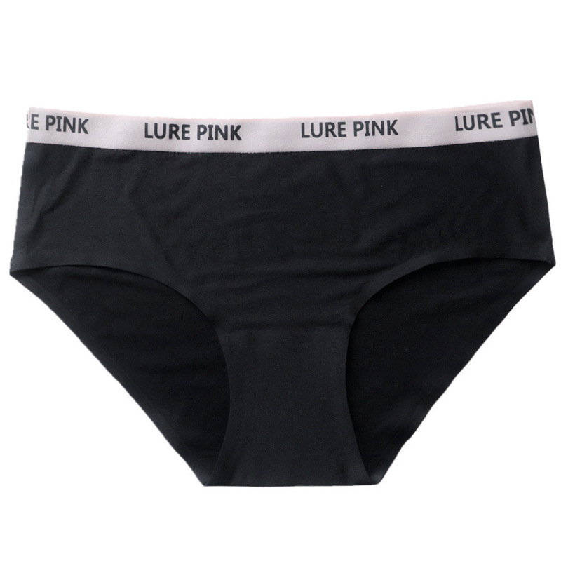 LUREPINK Ženske gaćice s jednostavnim i stilskim uzorkom od Ice Silk, visokoelastične, srednjeg podizanja struka