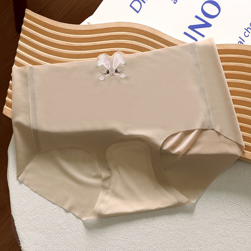 Ljeto ultra-tanko 10D ice silk bezšivne antibakterijske ženske gaćice s srednjim pojasom, jednodijelne, 7A