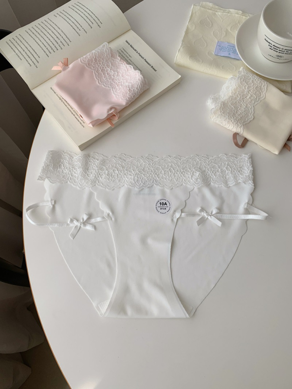 Ženske gaćice od ice silk s čipkom, antibakterijske, niski struk, prozračne, brzo sušeće