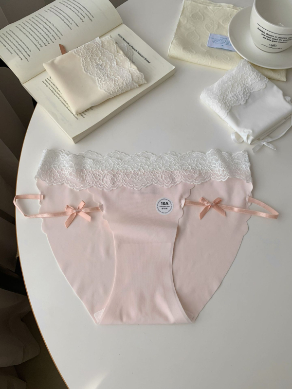 Ženske gaćice od ice silk s čipkom, antibakterijske, niski struk, prozračne, brzo sušeće