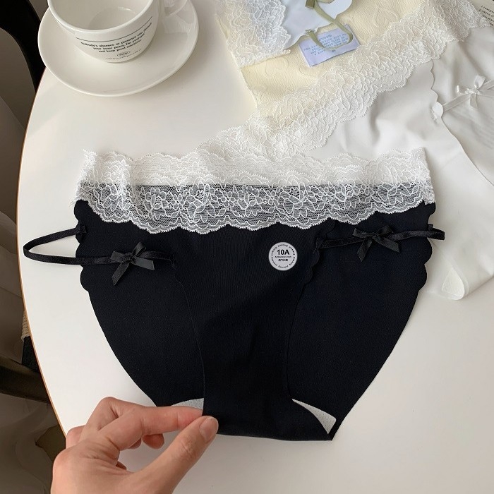 Ženske gaćice od ice silk s čipkom, antibakterijske, niski struk, prozračne, brzo sušeće