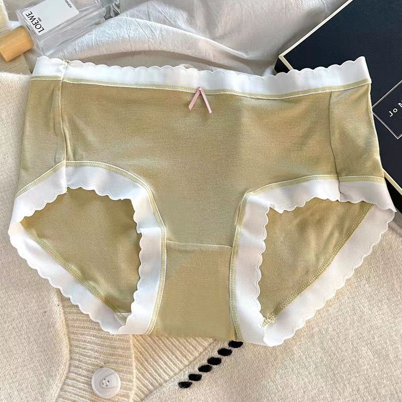 Japanske ultra-tanke ženske gaćice Ice Silk, srednji pojas, prozračne, pamuk u preponama