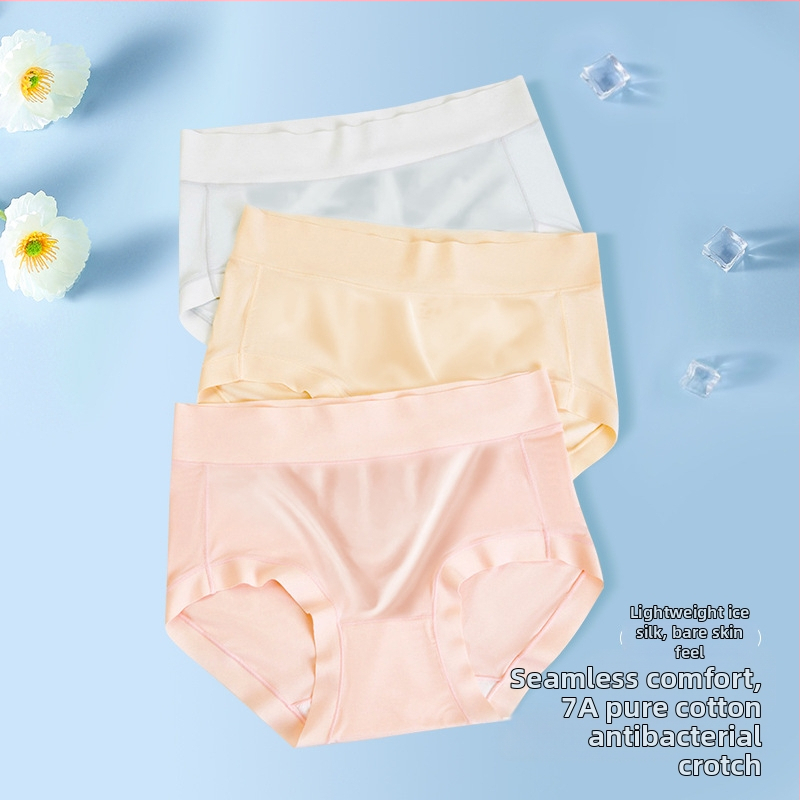 Ženske gaćice od najlona s pamukom u preponama, antibakterijske, prozračne, Plus Size, ljetni tanki model