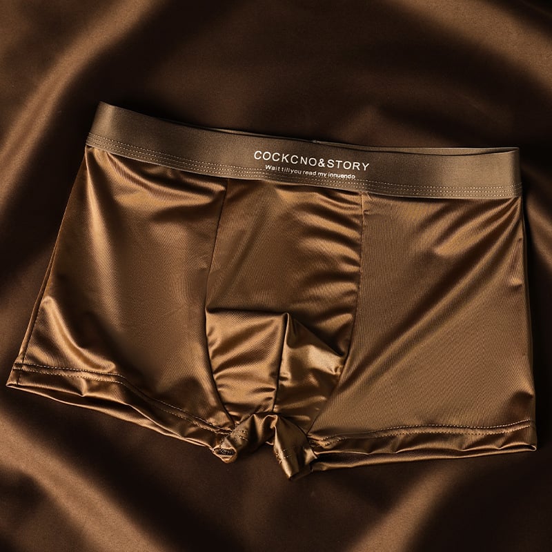 Muške boxerice Ice Silk luksuzne, osvježavajući doživljaj, satenska tekstura, lagane, prozračne, brzo se suše, bezšivne, velika veličina