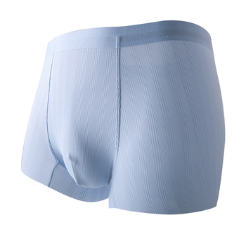 Muške bokserice od ice silk s mrežom jacquard, ultra tanke, antibakterijske, prozračne, bez šavova, srednji pojas