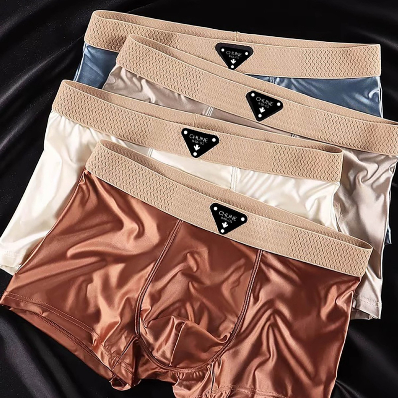 Muške ljetne bokserice od ice silk, luksuznog dizajna, udobne i prozračne, novi model