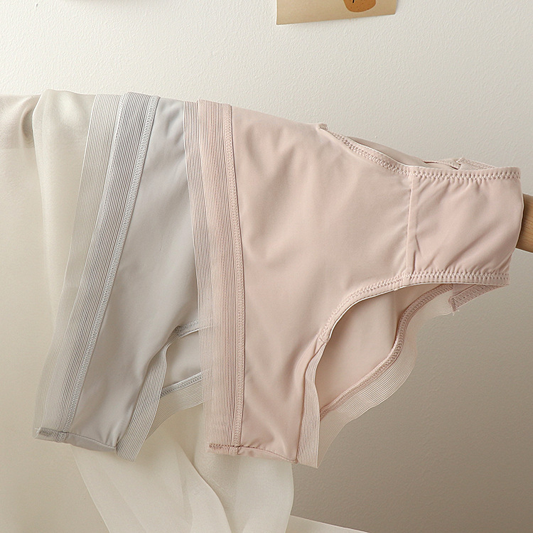 NC8375 Gaćice od Ice Silk mrežaste s čipkastim rubom, niski pas, za žene