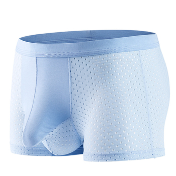 Ljetne ultra-tanke muške gaćice od ice silk mrežastog dizajna, prozračan i brzo sušeći boxer briefs