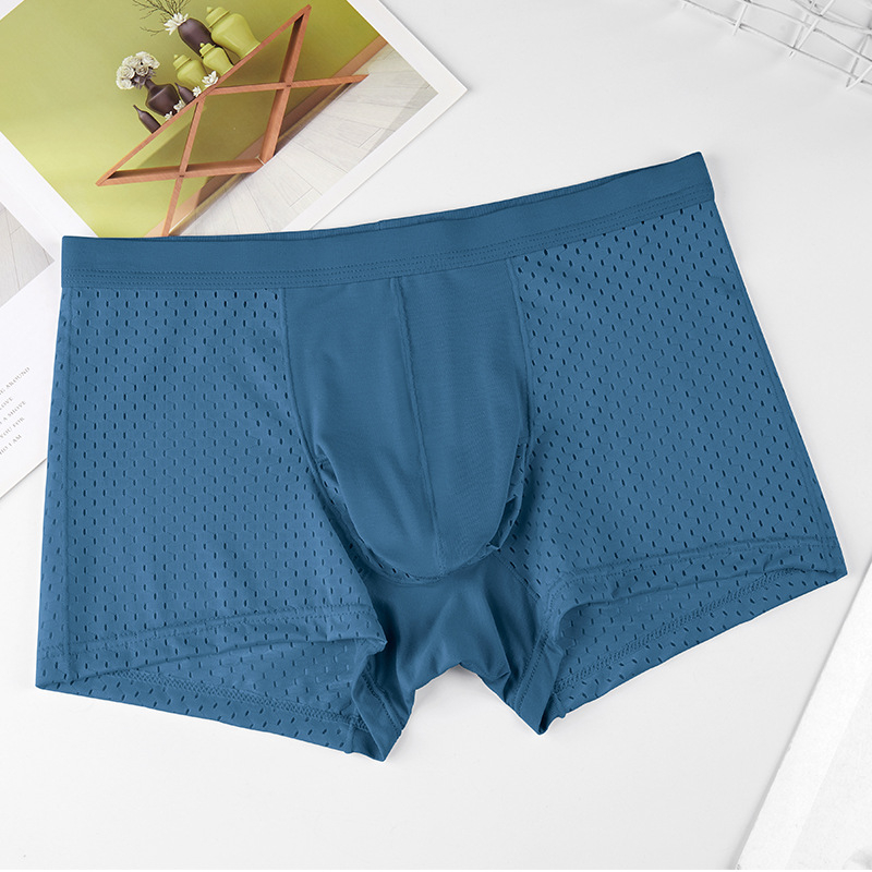 Ljetne ultra-tanke muške gaćice od ice silk mrežastog dizajna, prozračan i brzo sušeći boxer briefs