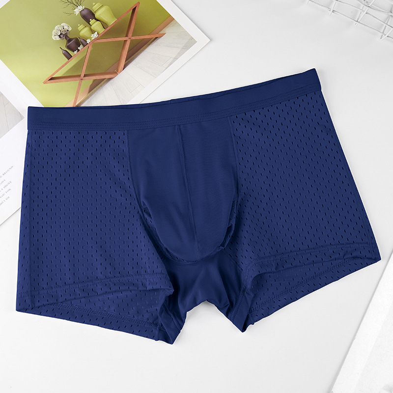 Ljetne ultra-tanke muške gaćice od ice silk mrežastog dizajna, prozračan i brzo sušeći boxer briefs