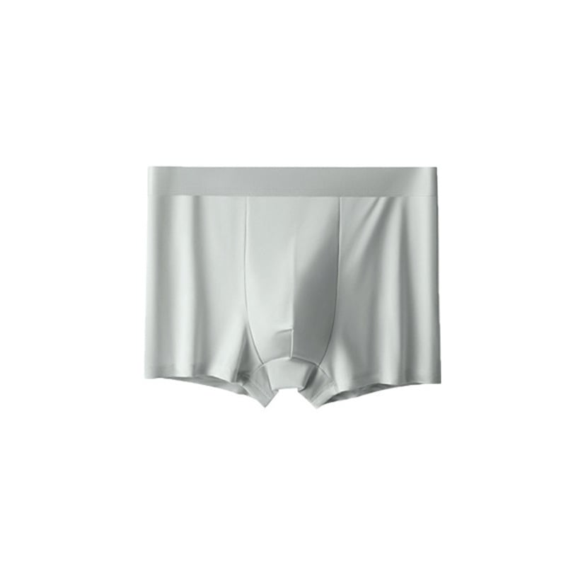 Ice Silk безшевни мъжки боксерки, антибактериални, дишащи, голям размер, средна талия, тънки