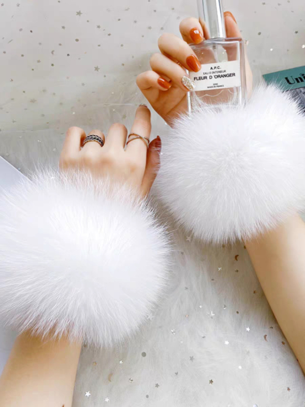 Manšete od lisice od krzna za gornji dio, elegantan ženski stil, DIY dodatak