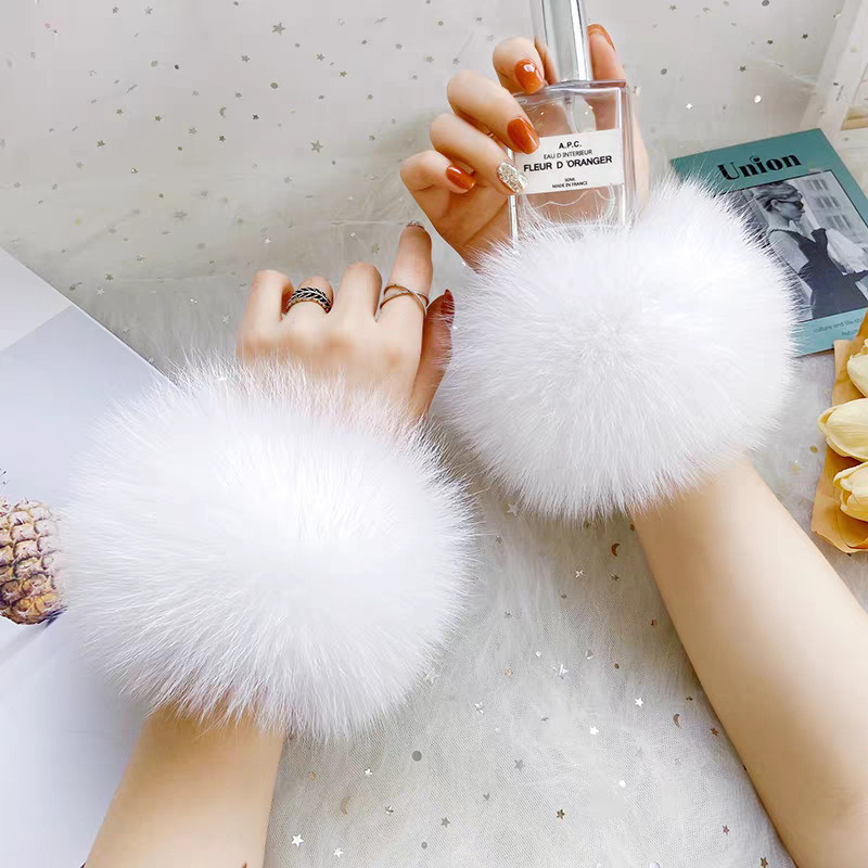 Manšete od lisice od krzna za gornji dio, elegantan ženski stil, DIY dodatak