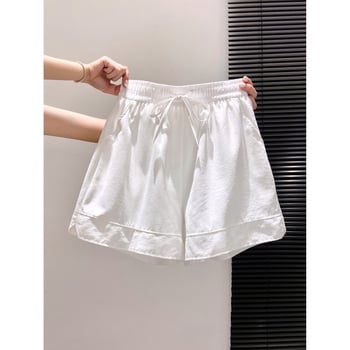 Ženske capri šortse Yamamoto od ice-silk, tanke, širokih nogavica, visok pojas, ležerni ljetni stil 2026