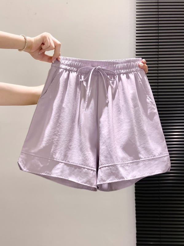 Ženske capri šortse Yamamoto od ice-silk, tanke, širokih nogavica, visok pojas, ležerni ljetni stil 2026