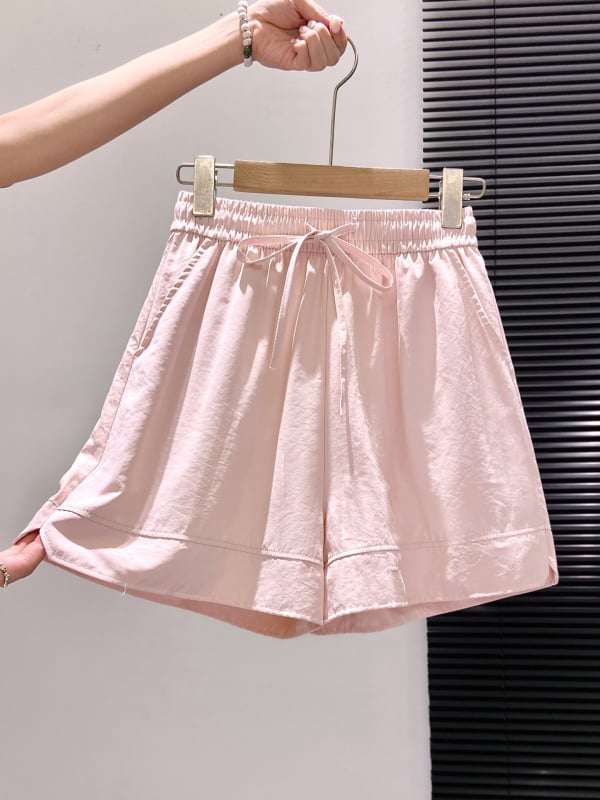 Ženske capri šortse Yamamoto od ice-silk, tanke, širokih nogavica, visok pojas, ležerni ljetni stil 2026