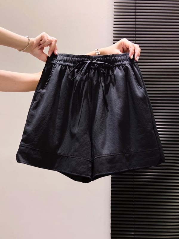 Ženske capri šortse Yamamoto od ice-silk, tanke, širokih nogavica, visok pojas, ležerni ljetni stil 2026