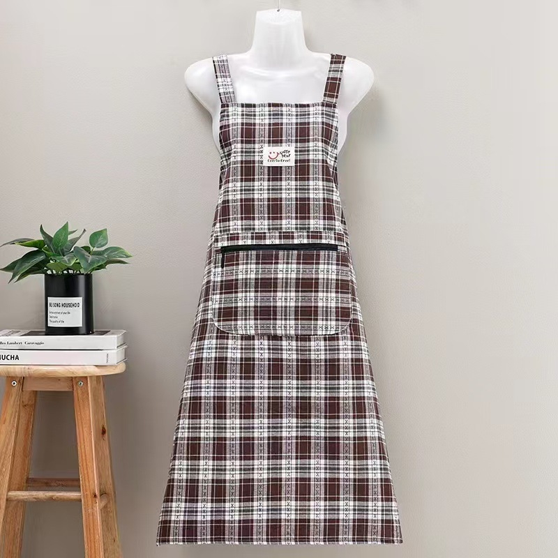 Produžena pamučna pregača s trakama, bez rukava, japanskog stila, za kuhinju i kućnu upotrebu, otporna na mrlje.