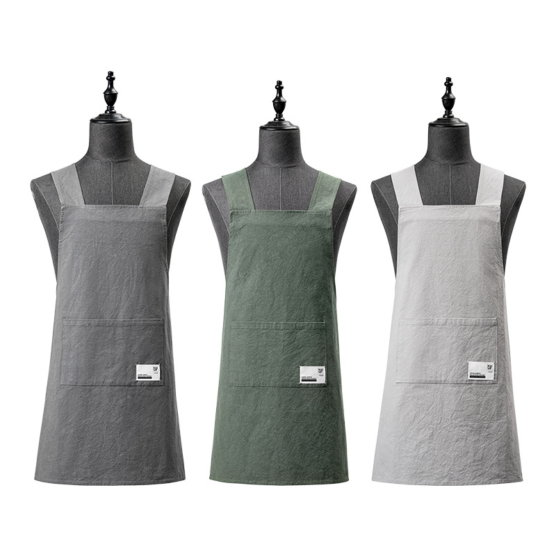 100% pamukova pregača s logom, za catering, cvjećarnu i kafić, vodootporna, unisex, s remenima