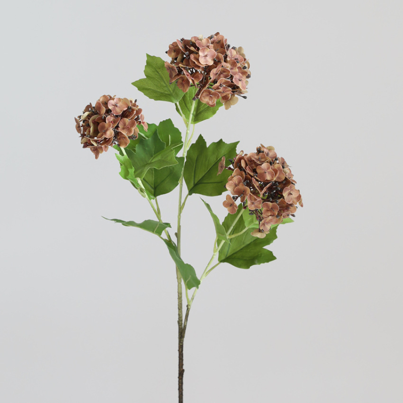 Hortensie artificială cu trei capete, minge decorativă pentru nunți, ședințe foto și decor de casă