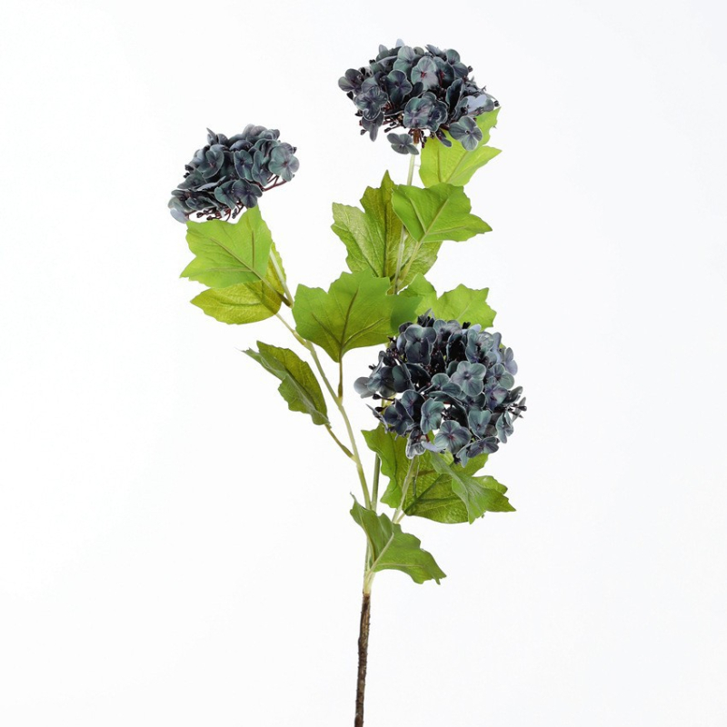Hortensie artificială cu trei capete, minge decorativă pentru nunți, ședințe foto și decor de casă