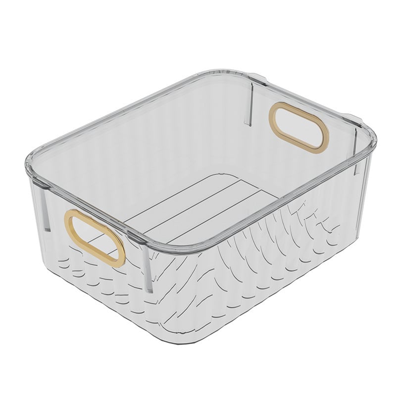 Prozirna akrilna kutija za kozmetiku s poklopcem, visoke klase, elegantan stolni organizator, višerazinski dizajn.