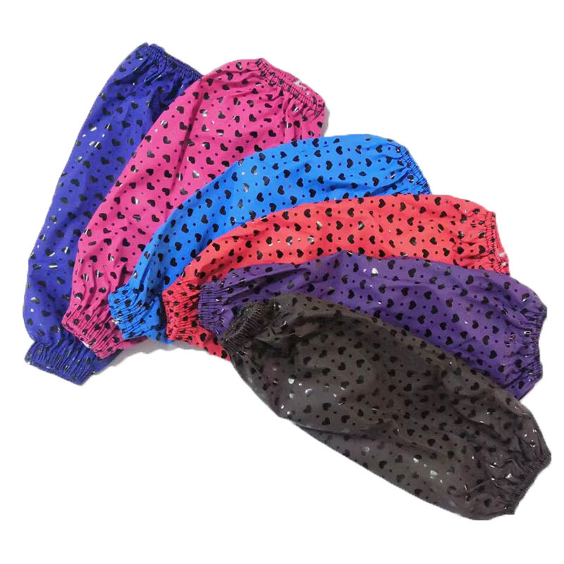 Ispisani mat kožni zaštitni rukavi, unisex, produžena duljina, cvjetni uzorak, šivanje s četiri uboda, za kuhinju i prehrambenu industriju