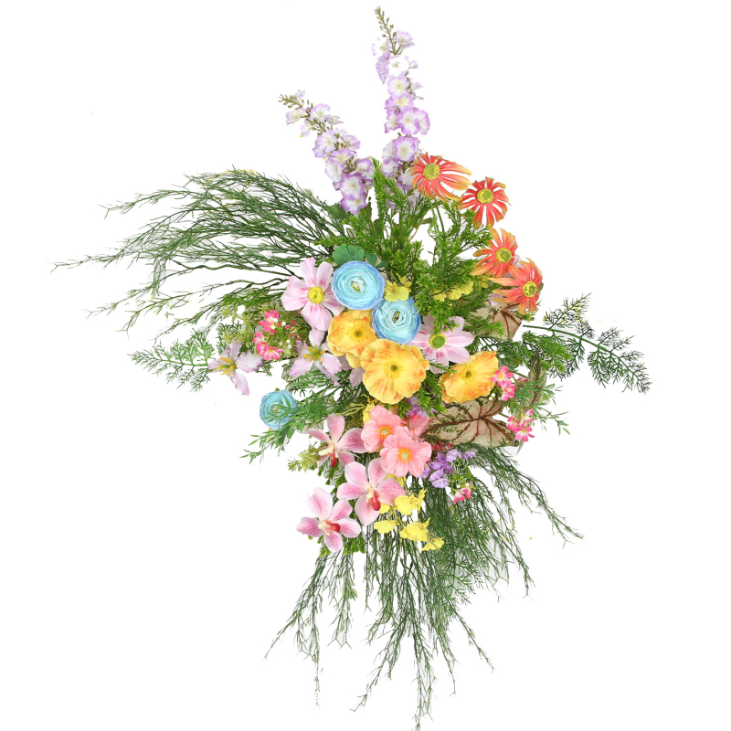Šumske umjetne cvjetne aranžmane za svadbenu dekoraciju i izlog, ručno izrađeno, Monet Garden stil