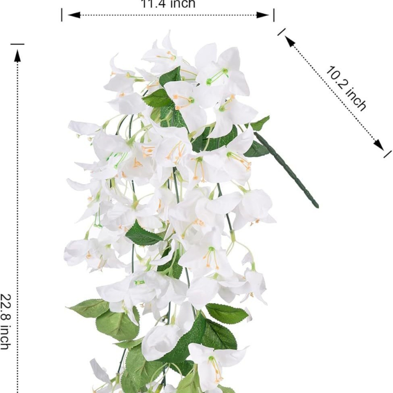 Umjetne Bougainvillea i zelene biljke za vjenčanje, kućnu dekoraciju i pejzažne scene, viseći zid ljubičaste boje